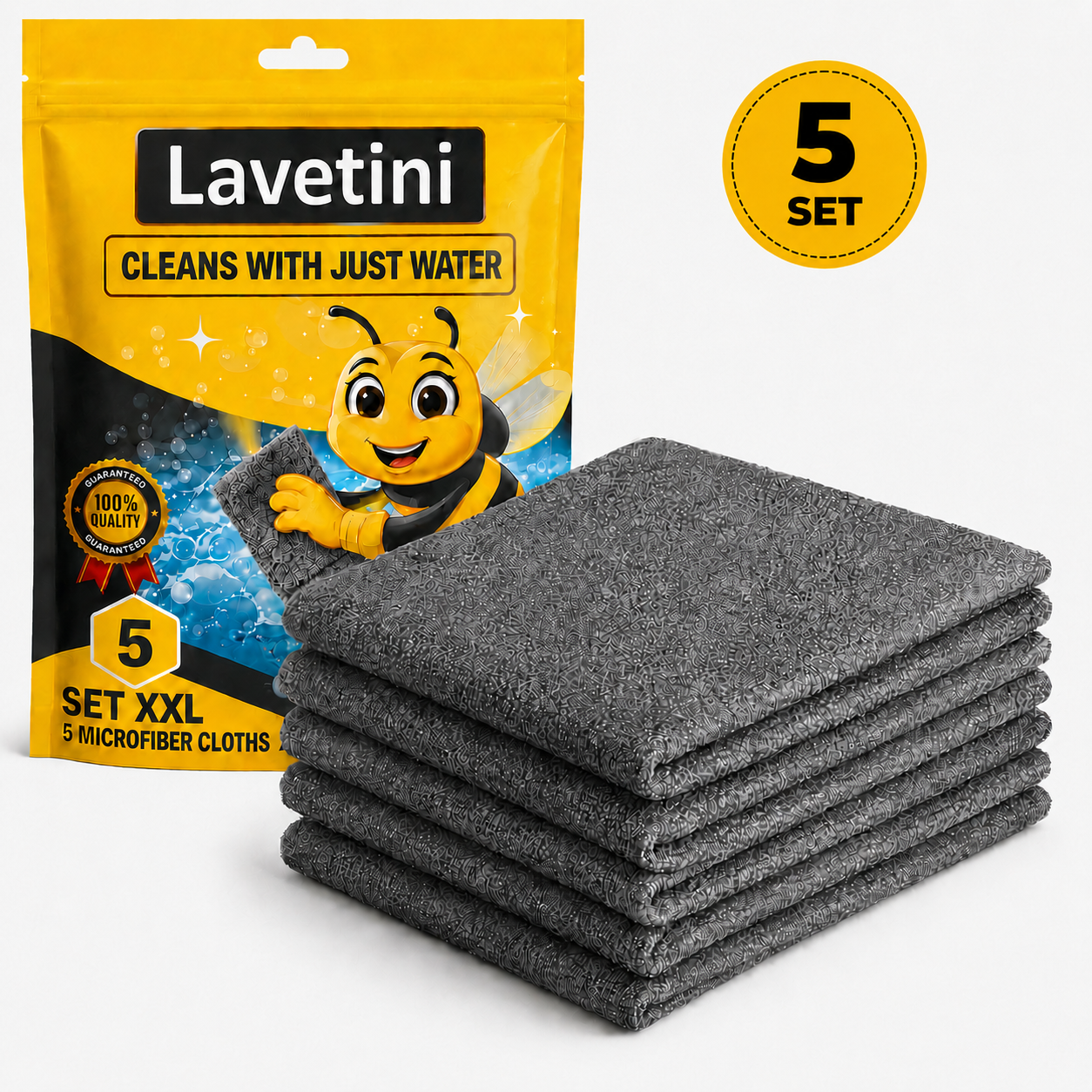 Lavetini Microfiber Cloth – Set of 5